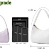 CYHTWSDJ Shoulder Bags for Women, Cute Hobo Tote Handbag Mini Clutch Purse with Zipper Closure - Image 3