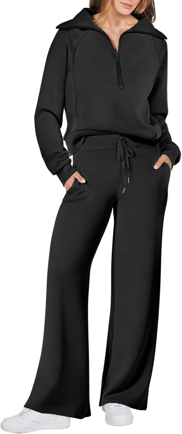 ANRABESS Women 2 Piece Outfits Sweatsuit Oversized Sweatshirt Sweatpants Tracksuit Sweat Lounge Matching Set 2024 Fall Trendy