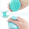 HEETA Shampoo Scalp Brush Massager Hair Growth, Scalp Scrubber with Soft Silicone Bristles for Hair Growth & Dandruff Removal, Hair Brush for Scalp Exfoliator, Green - Image 2