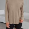 Trendy Queen Womens Oversized Long Sleeve T Shirts Basic Crewneck Tee Fall Tops Casual Workout Fashion Casual Y2K Clothes - Image 5