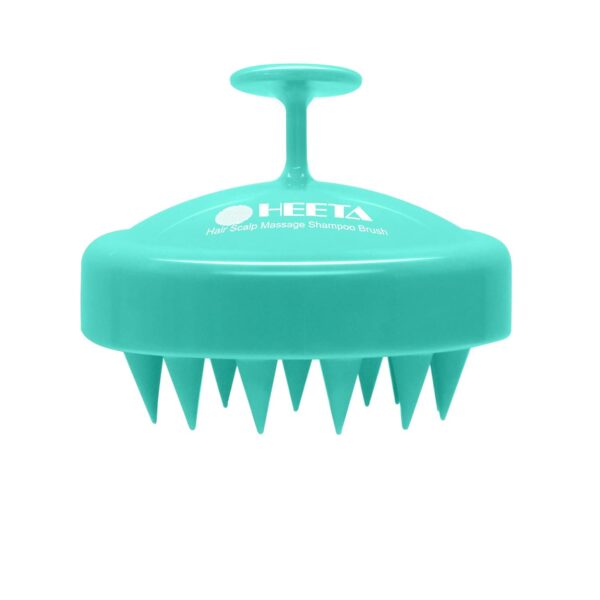 HEETA Shampoo Scalp Brush Massager Hair Growth, Scalp Scrubber with Soft Silicone Bristles for Hair Growth & Dandruff Removal, Hair Brush for Scalp Exfoliator, Green