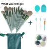 Koccido Makeup Brushes 22 Pcs Makeup Kit,Foundation Brush Eyeshadow Brush Make up Brushes Set (Green, 22 Piece Set) - Image 7