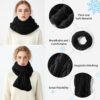 Winter Beanie Hat Scarf Gloves Set, Thick Warm Knit Winter Skull Cap Touch Screen Gloves Neck Scarf for Women Men - Image 4