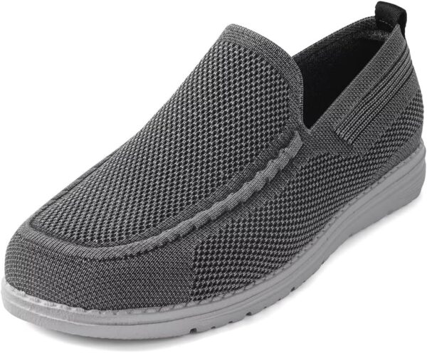 1TAZERO Men Wide Width Slip On Shoes Loafer with Arch Support Insoles Men Casual Shoes for Plantar Fasciiti with Arch Support