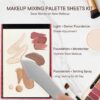 Foundation Cream Makeup Mixing Palette Kit | Alyfini Small Travel Mirror, 100 Disposable Palette Paper, Spatula | Professional Makeup Artist Kit Essentials | Stage Cosplay Wedding SFX Makeup Kit Gifts - Image 5