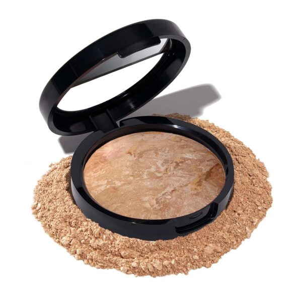 LAURA GELLER NEW YORK Award-Winning Baked Balance-n-Brighten Color Correcting Powder Foundation - Medium - Buildable Light to Medium Coverage - Demi-Matte Natural Finish