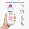 Garnier Micellar Cleansing Water, All-in-1 Makeup Remover and Facial Cleanser, For All Skin Types, 3.4 Fl Oz (100mL), 1 Count (Packaging May Vary) - Image 8