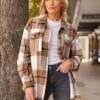 AUTOMET Womens Fall Outfits Fashion Clothes Shackets Flannel Plaid Button Down Long Sleeve Shirts Jackets 2024 - Image 2