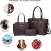 Montana West 3PCS Purses and Handbags for Women Tote Purse and Wallet Set Shoulder Satchel Bag for Women - Image 5