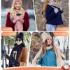 Winter Beanie Hat Scarf Gloves Set for Women, Pom Pom Beanie Fleece Lined Knit Neck Warmer Touchscreen Gloves 3 in 1 Gift Set - Image 7