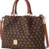 Dooney & Bourke Women's Gretta Brenna Satchel in Coated Cotton, Large Handbag with Adjustable & Detachable Shoulder Strap - Image 2