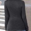 Kissfix Womens Long Sleeve Shirts Going Out Fall Clothes Casual Henley Tops Ribbed Knit Blouses Fashion Trendy Outfits - Image 4