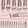 BS-MALL Makeup Brush Set 18 Pcs Premium Synthetic Foundation Powder Concealers Eye shadows Blush Makeup Brushes with black case - Image 2